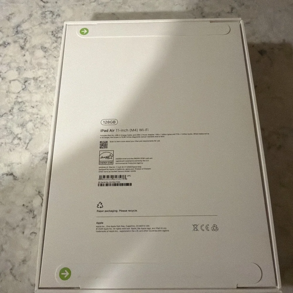 New 2026 Apple iPad Air 11-inch (M4) Wi-Fi 128GB Model A3459 Sealed